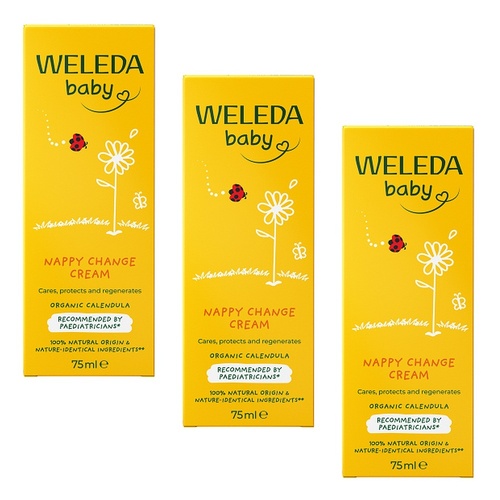 Weleda Calendula Nappy Change Cream 75mL Pack of 3