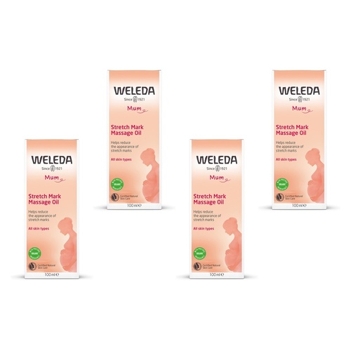 Weleda Stretch Mark Massage Oil 100mL Pack of 4