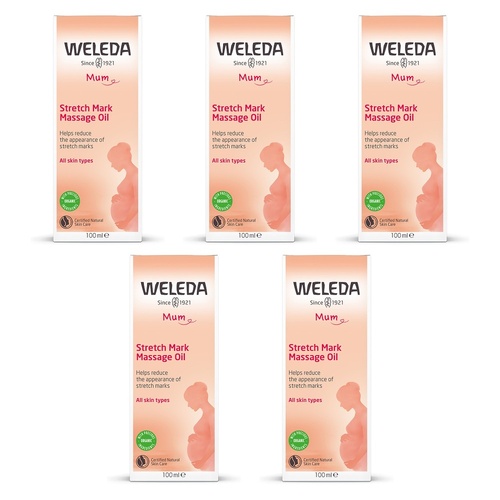 Weleda Stretch Mark Massage Oil 100mL Pack of 5