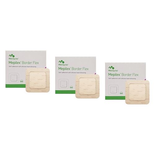 Molnlycke Mepilex Border Flex 7.5cm 10 Pieces Pack of 3