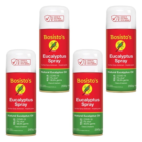 Bosisto's Eucalyptus Spray 200g Pack of 4
