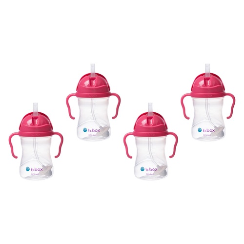 B.Box Sippy Cup Raspberry 240mL Pack of 4