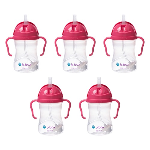 B.Box Sippy Cup Raspberry 240mL Pack of 5