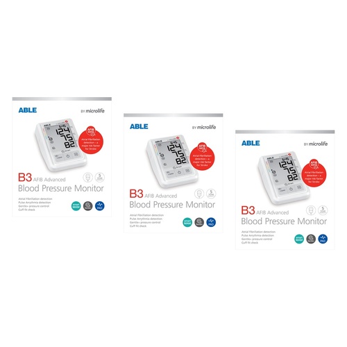 Able B3 Advanced Blood Pressure Monitor Pack of 3