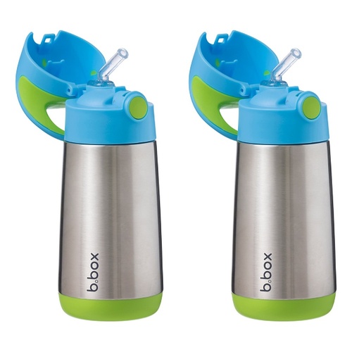B.Box Insulated Drink Bottle Ocean Breeze 350mL Pack of 2
