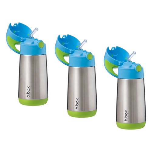 B.Box Insulated Drink Bottle Ocean Breeze 350mL Pack of 3
