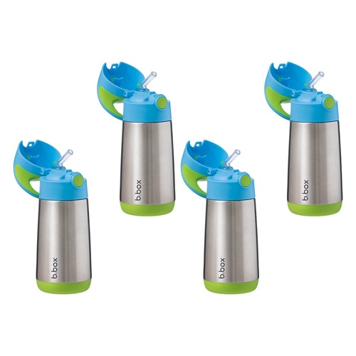 B.Box Insulated Drink Bottle Ocean Breeze 350mL Pack of 4