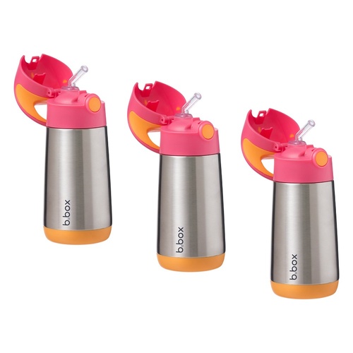 B.Box Insulated Drink Bottle Strawberry Shake 350mL Pack of 3