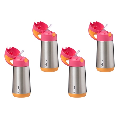 B.Box Insulated Drink Bottle Strawberry Shake 350mL Pack of 4