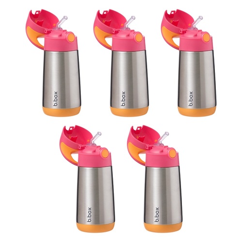 B.Box Insulated Drink Bottle Strawberry Shake 350mL Pack of 5