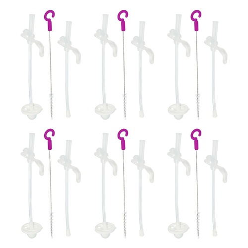 B.Box Sippy Cup Replacement Straw & Cleaning Set Pack of 6