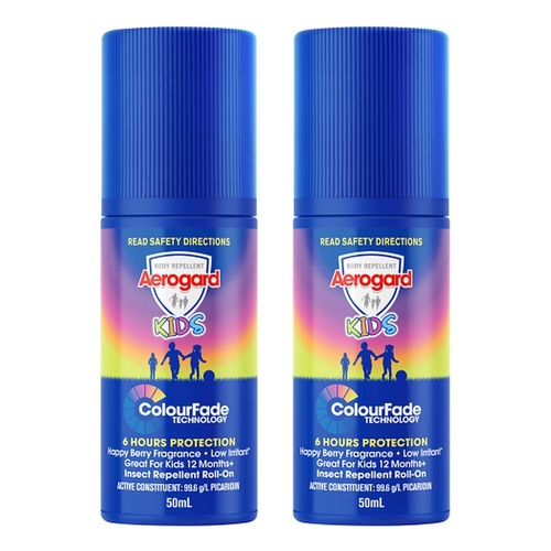 Aerogard Kids Insect Repellent Roll-On 50mL Pack of 2