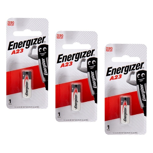 Energizer Alkaline A23 12V Battery Pack of 3