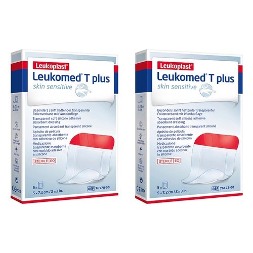 Leuko Leukomed T Plus Island Dressing 5cm x 7.2cm Pack of 2