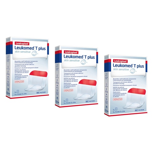 Leuko Leukomed T Plus Island Dressing 5cm x 7.2cm Pack of 3