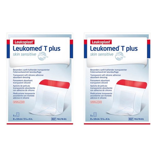 Leukomed T Plus Sensitive Skin Island Dressing 8cm x 10cm Pack of 2