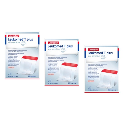 Leukomed T Plus Sensitive Skin Island Dressing 8cm x 10cm Pack of 3