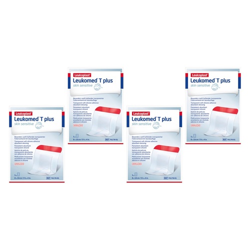 Leukomed T Plus Sensitive Skin Island Dressing 8cm x 10cm Pack of 4