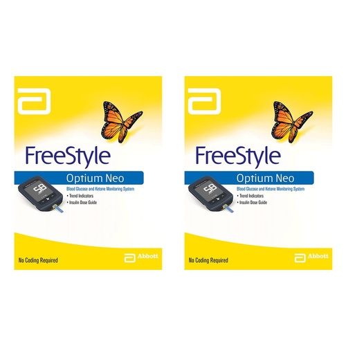 Abbott Freestyle Optium Neo Blood Glucose Ketone Meter Pack of 2