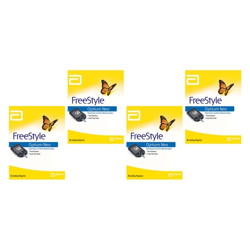 Abbott Freestyle Optium Neo Blood Glucose Ketone Meter Pack of 4