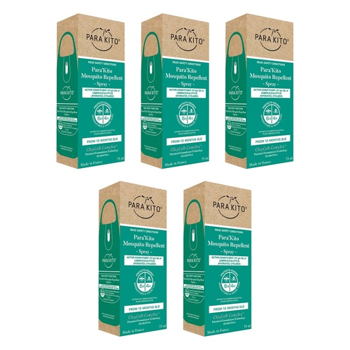 Para'Kito Strong Mosquito & Tick Repellent Green Pack of 5