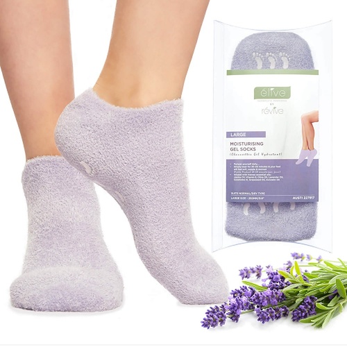 Elive Large Moisturising Gel Socks x 6