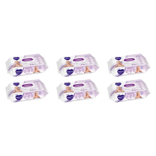 Baby Love Everyday Baby Wipes 6 x 80 Pack Bundle of 6