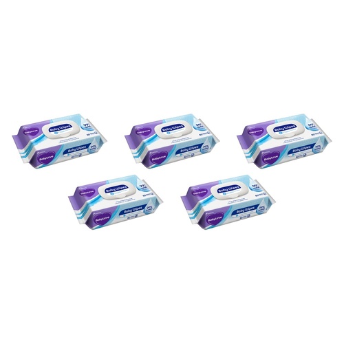 Baby Love Baby Water Wipes 80 Pack Bundle of 5