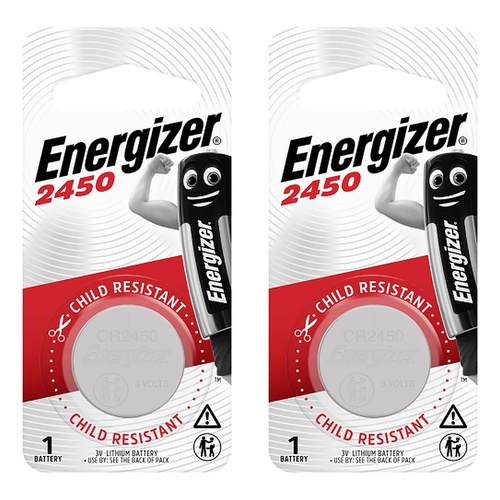 Energizer 2450 Lithium Coin Battery Pack of 2