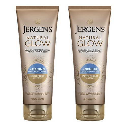 Jergens Natural Glow + Firming Moisturiser Fair to Medium 221mL Pack of 2