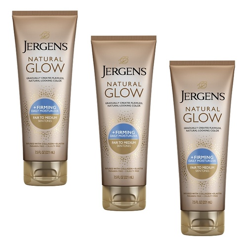 Jergens Natural Glow + Firming Moisturiser Fair to Medium 221mL Pack of 3
