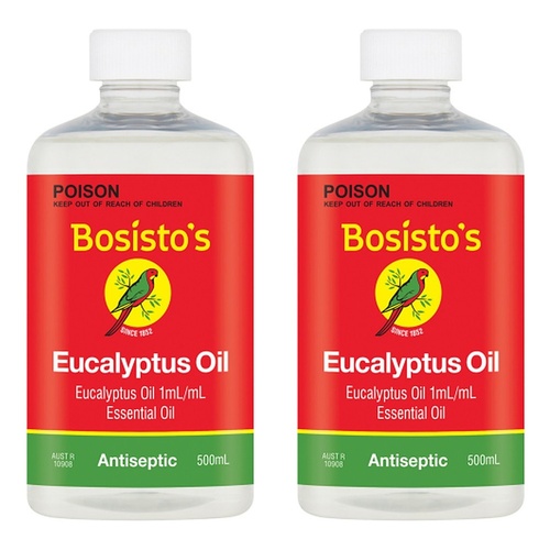 Bosisto's Eucalyptus Oil 500mL Pack of 2