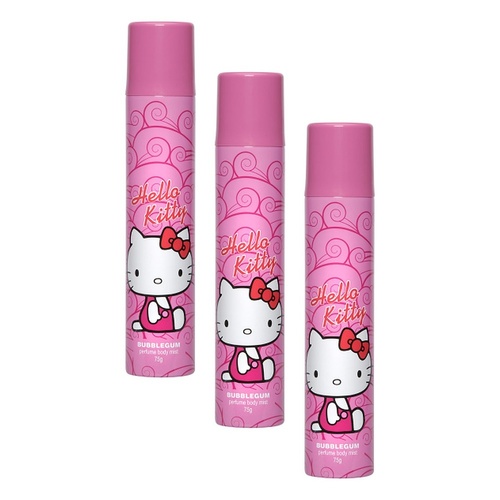 Hello Kitty Perfume Body Mist Bubblegum 75g Pack of 3