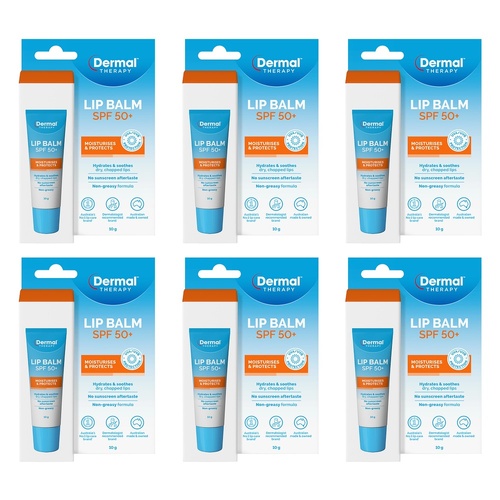 Dermal Therapy Lip Balm SPF 50+ 10g Pack of 6