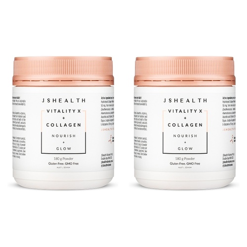 JSHealth Vitality X + Collagen Nourish + Glow 180g Pack of 2