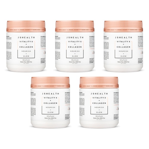 JSHealth Vitality X + Collagen Nourish + Glow 180g Pack of 5