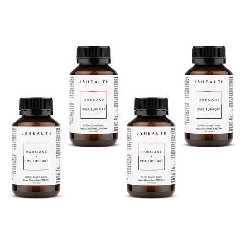 JSHealth Hormone + PMS Support 60 Tablets Pack of 4