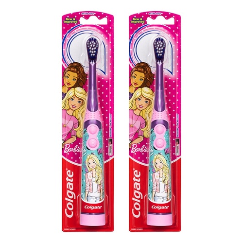 Colgate Kids Batman or Barbie Sonic Power Toothbrush Extra Soft 3+ Pack of 2