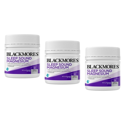 Blackmores Sleep Sound Magnesium 187.5g Pack of 3