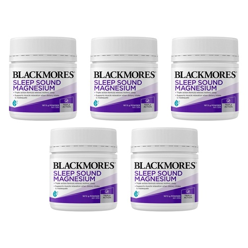 Blackmores Sleep Sound Magnesium 187.5g Pack of 5