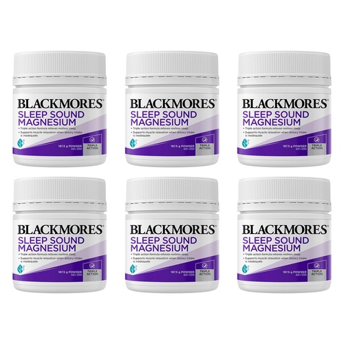 Blackmores Sleep Sound Magnesium 187.5g Pack of 6