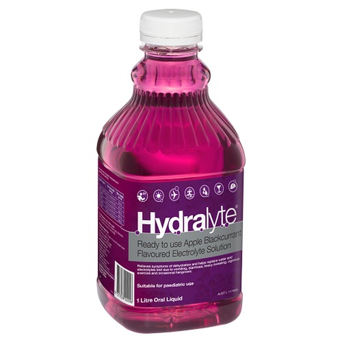 Hydralyte Apple Blackcurrant Flavoured Electrolyte Solution 1 L