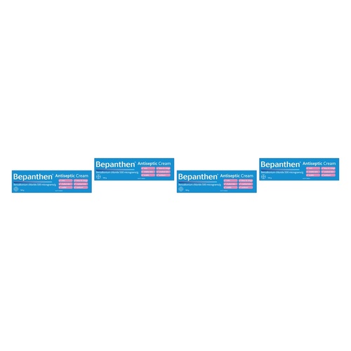 Bepanthen Antiseptic Soothing Cream 100g Pack of 4