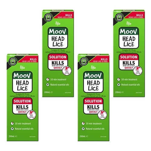 Ego Moov Head Lice Solution 200mL Pack of 4