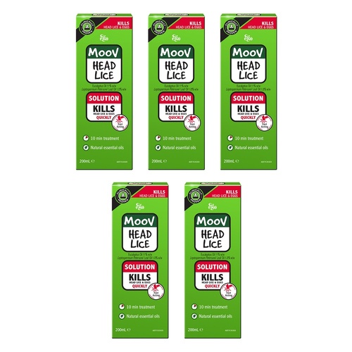 Ego Moov Head Lice Solution 200mL Pack of 5