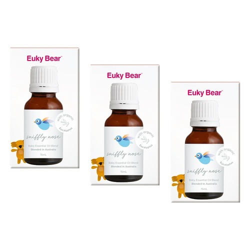 Euky Bear Sniffly Nose Baby Essential Oil Blend 15mL Pack of 3