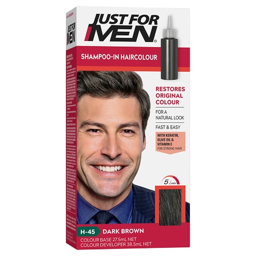 Just For Men Shampoo-In Haircolour Dark Brown 66mL