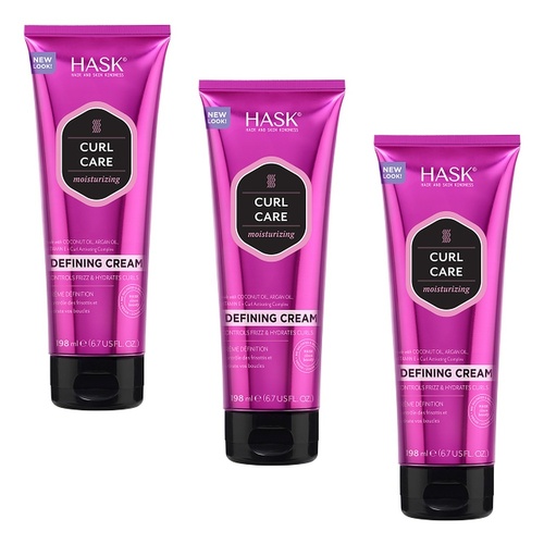 HASK Curl Care Moisturizing Defining Cream 198mL x 4 Bundle of 3