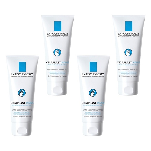 La Roche-Posay Cicaplast Mains Hand Barrier Cream 100mL Pack of 4