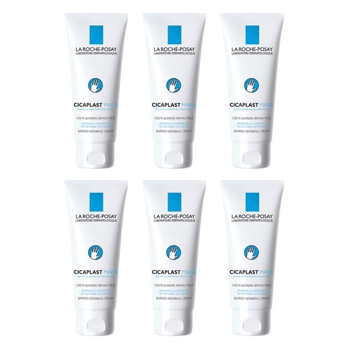 La Roche-Posay Cicaplast Mains Hand Barrier Cream 100mL Pack of 6